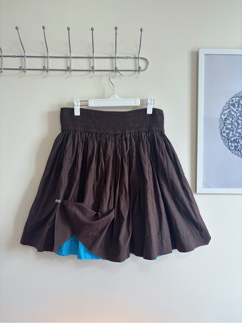 Vintage 2002 Gap Reversible Y2K Mini Skirt Brown Aqua Blue M L